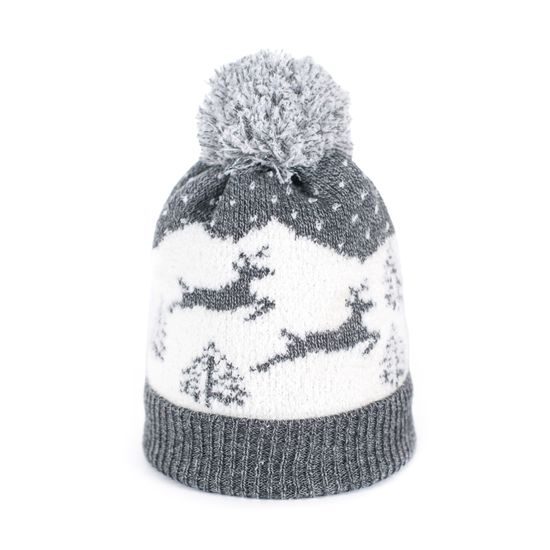 Čepice s jelenem - šedá