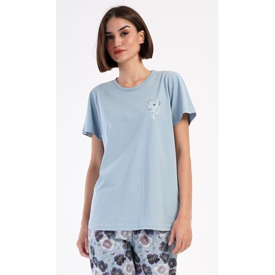 Dámské pyžamo kapri Agnes - šedá