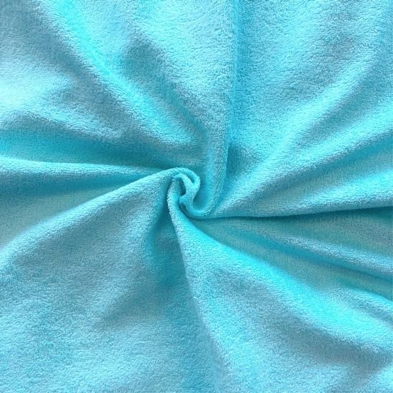 Dámský 3/4 župan s kapucí a dlouhým rukávem BARI Blue atoll