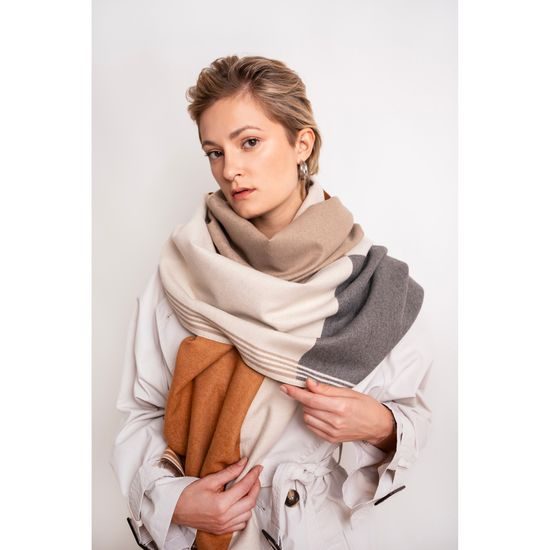 Šál Serena - světlehnědý