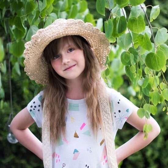 Ažurový klobouk na léto - světle béžový