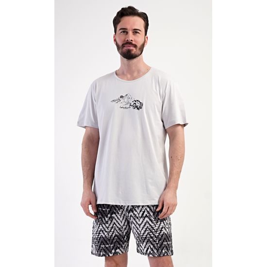 Pánské pyžamo šortky Explorer - světle šedá