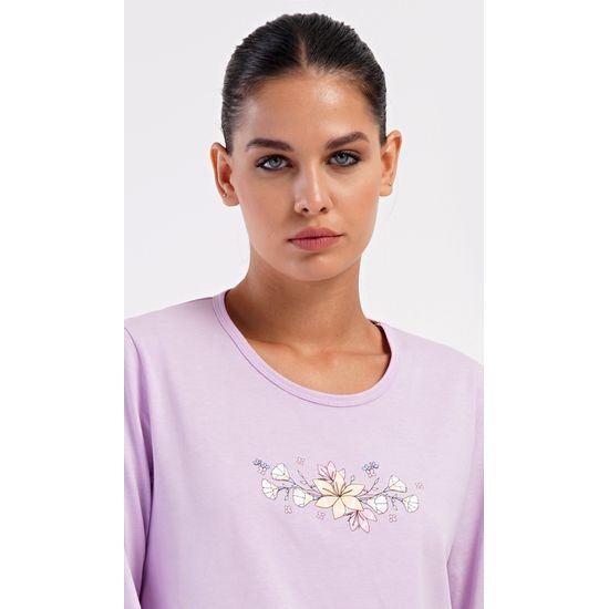 Dámské pyžamo dlouhé Marie - světle fialová