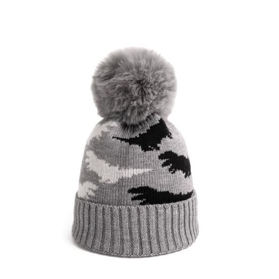 Dinosauří čepice -šedá