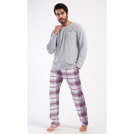 Pánské pyžamo dlouhé Marek - šedá