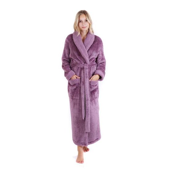 Dámský dlouhý hřejivý župan ALTA fialová