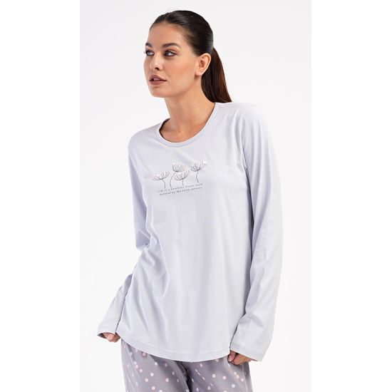 Dámské pyžamo dlouhé Petra - šedá