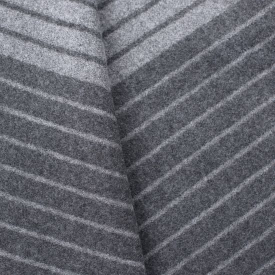 Zimní šála s pruhy šedá