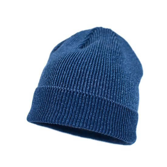 Modrá žebrovaná čepice