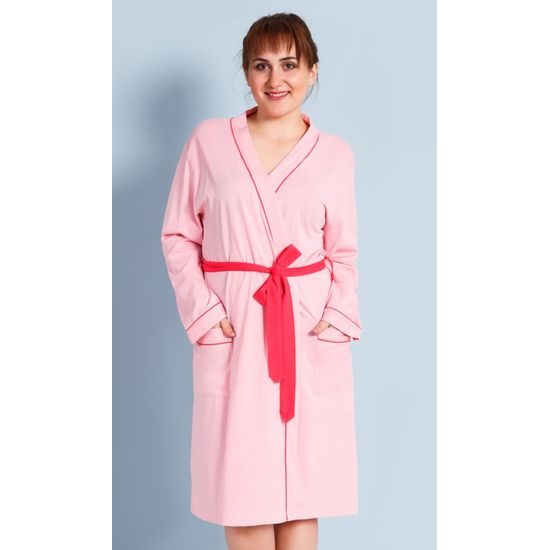 Dámský župan krátký VIENETTA Mariana - světle lososová