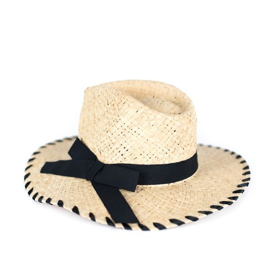 Klobouk letní dámský s černou mašlí
