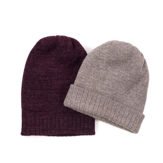 Šedá podzimní čepice