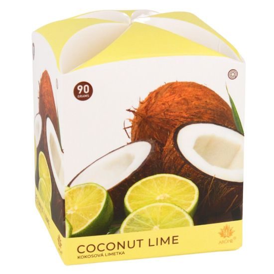 ARÔME Svíčka 90 g, ve skle a flower boxu, Coconut Lime