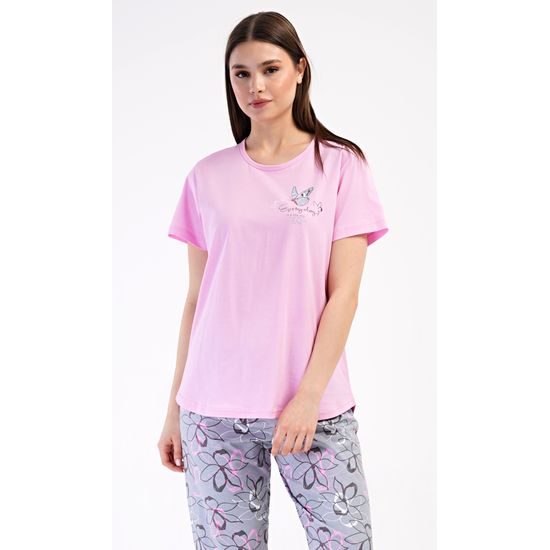 Dámské pyžamo kapri Miana - světle růžová