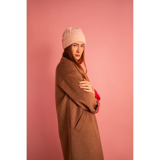 Angorská čepice - světlešedá