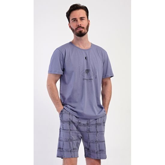 Pánské pyžamo šortky Earth - tmavě šedá