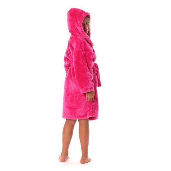 Dětský dlouhý župan s kapucí LILLY a JACK EXTRA malinová