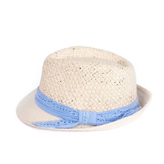 Trilby klobouk s modrou stuhou