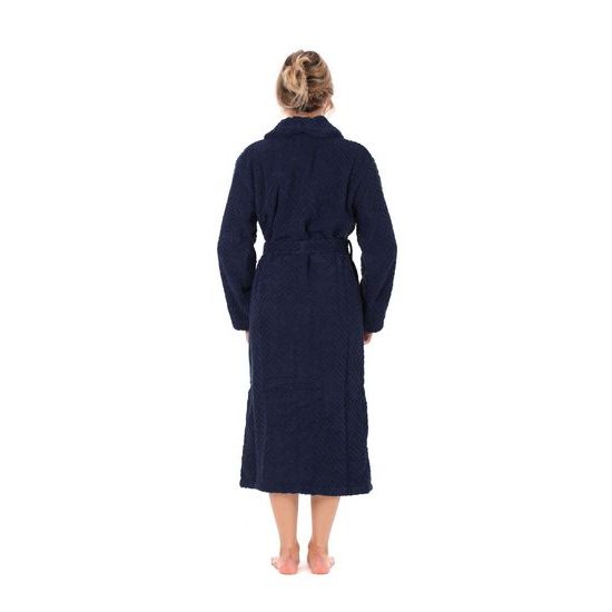 Unisex župan se šálovým límcem Athena tmavě modrá
