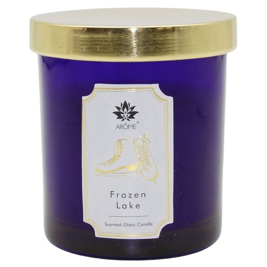 ARÔME Svíčka 125 g, v barevném skle, s víčkem, Frozen Lake