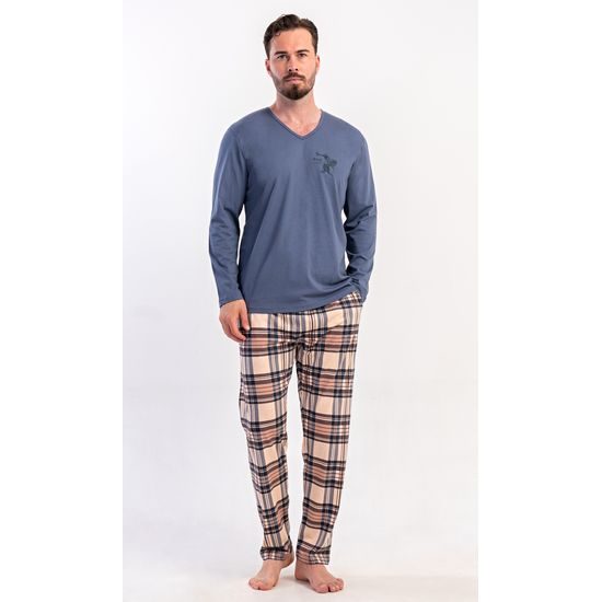 Pánské pyžamo dlouhé Paul - hnědá