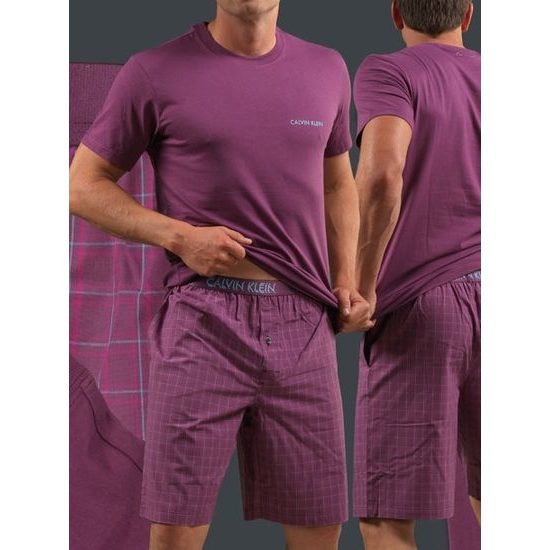 Pánské pyžamo s krátkým rukávem CALVIN KLEIN M9470E fialové | pyžama s krátkým  rukávem | Pánská pyžama, Pánské | Perfektní Prádlo.cz | Pohodlné noční  prádlo, župany a spodní prádlo pro Váš perfektní den!