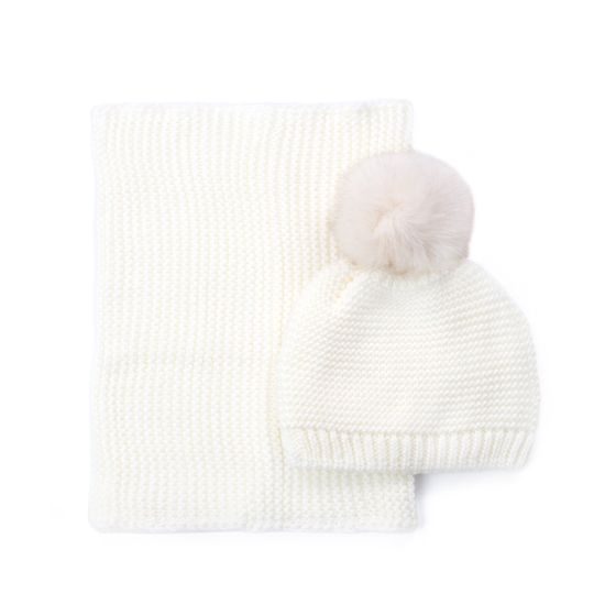 Sada čepice s nákrčníkem hnědá