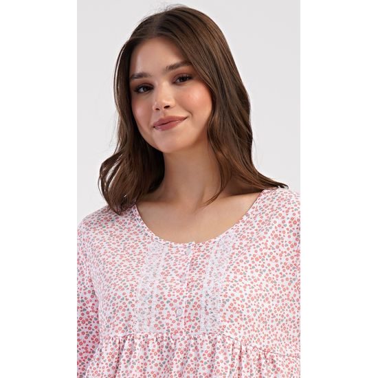 Dámská noční košile s dlouhým rukávem Julie - meruňková