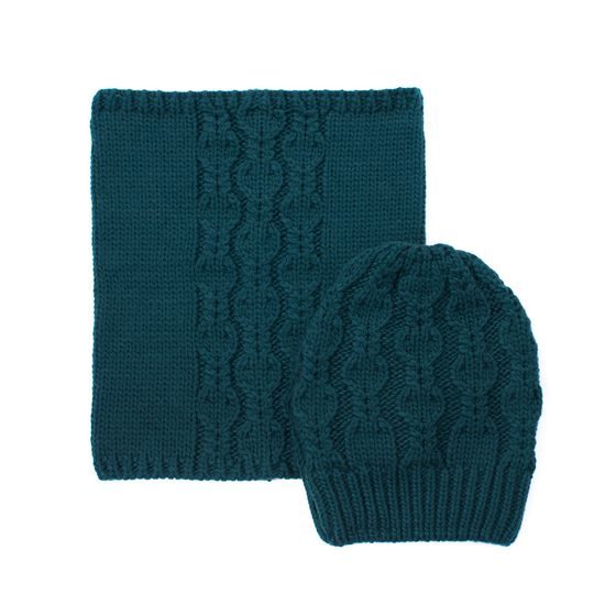 Zimní komplet čepice a nákrčníku šedý