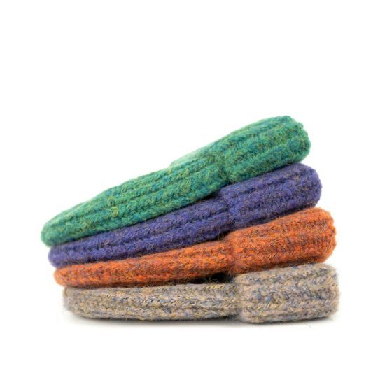 Teplá čepice na zimu fialová