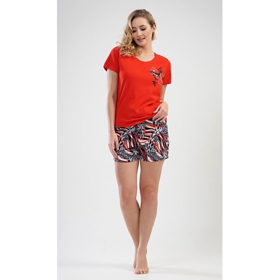 Dámské pyžamo šortky Motýli - šedá