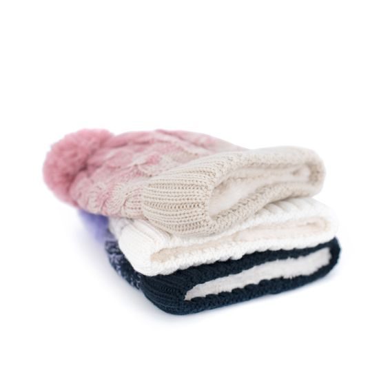 Zimní stínovaná čepice růžová