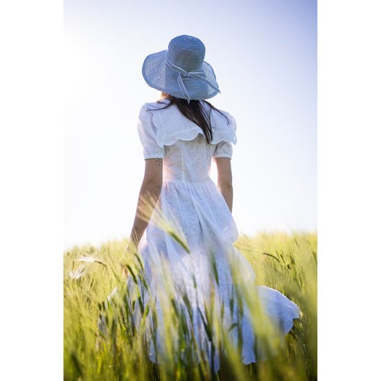 Plátěný pruhovaný klobouk