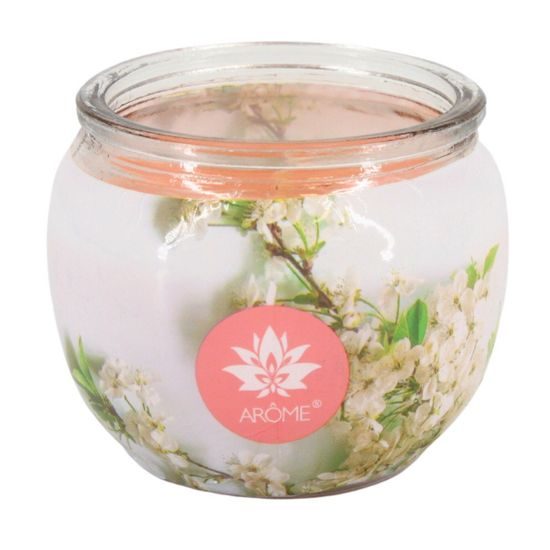 ARÔME Svíčka 90 g, ve skle a flower boxu, Cherry Blossom
