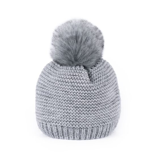 Sada dětské čepice s nákrčníkem šedá