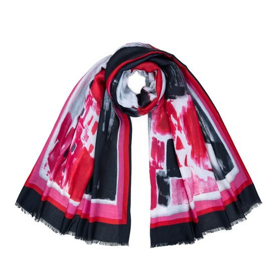 Abstraktní šátek - černá