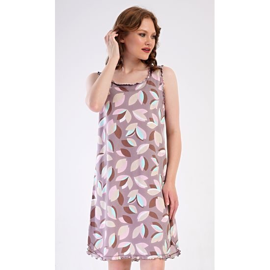 Dámská noční košile na ramínka Klára - bílá káva