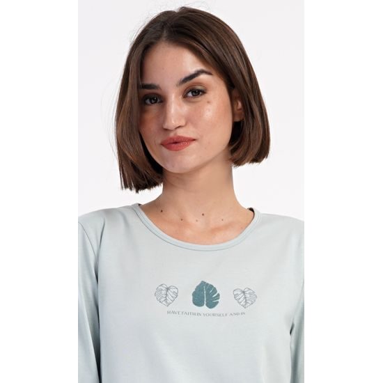 Dámské pyžamo dlouhé Sofie - světle zelená