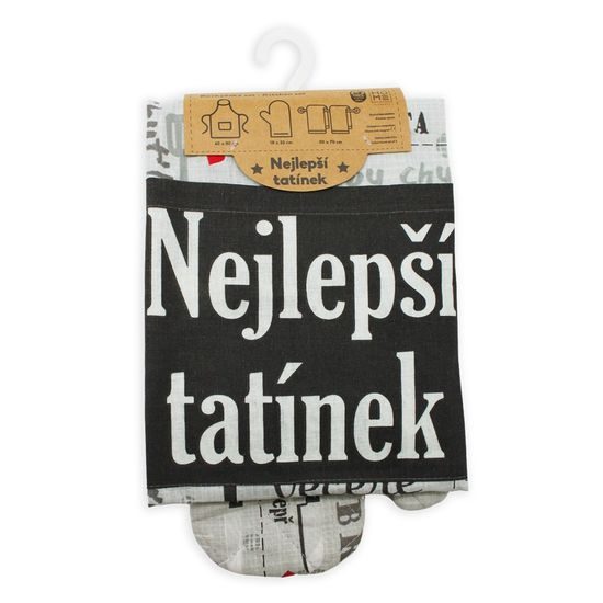 Nejlepší tatínek, zástěra, chňapka s magnetem, dvě utěrky