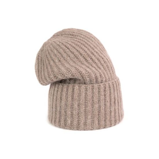 Čepice Benson - tmavobéžová