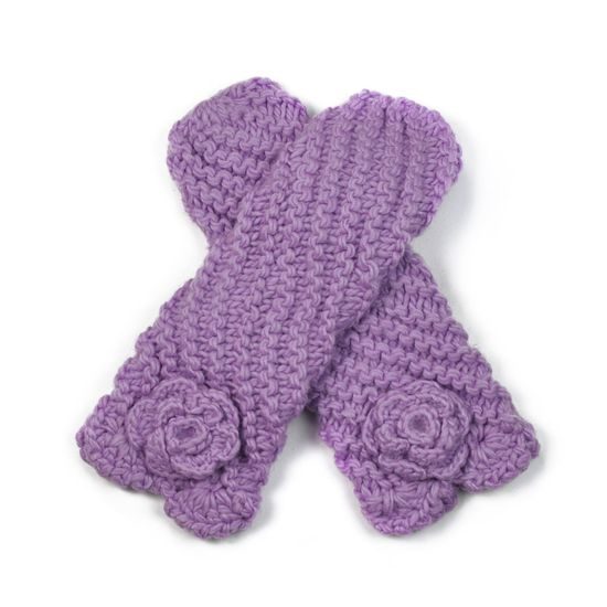 Fialové palčáky s růží