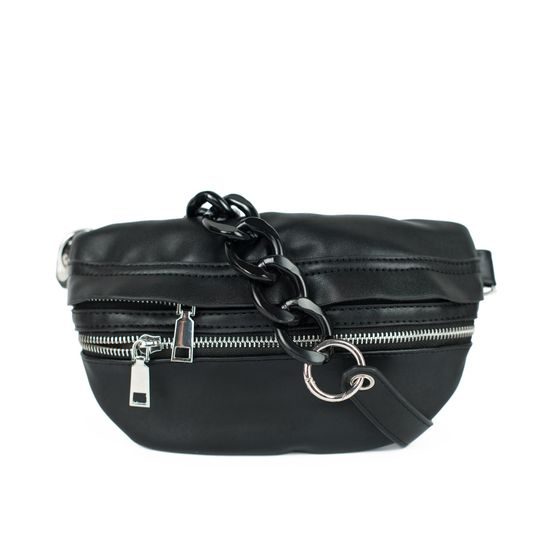 Stylová koženková ledvinka - černá