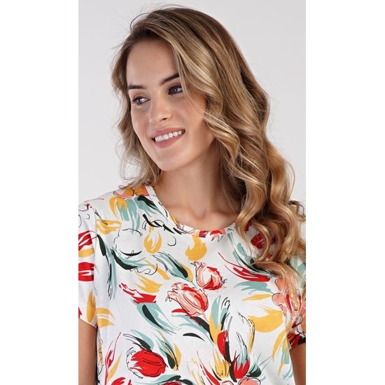 Dámská noční košile s krátkým rukávem Sofie - lososová