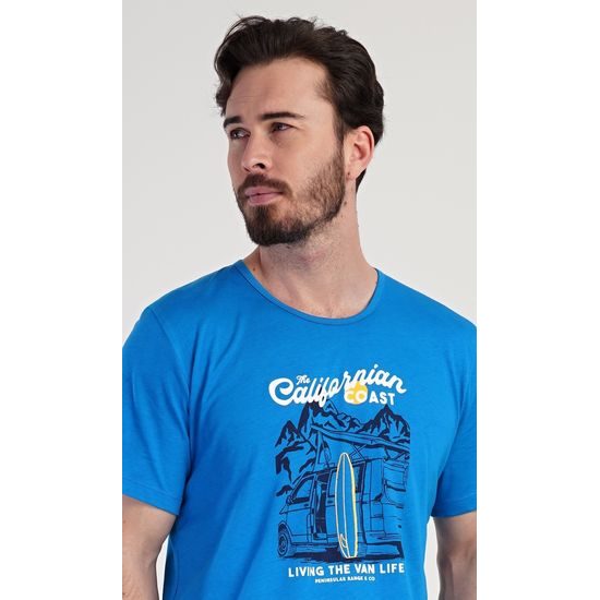 Pánské pyžamo šortky California - modrá