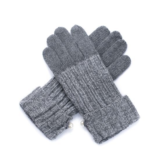 Vlněné rukavice s perlou