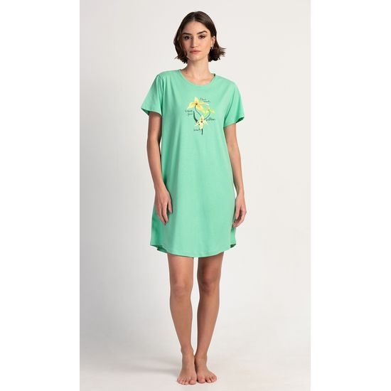 Dámská noční košile s krátkým rukávem Paula - tmavě modrá