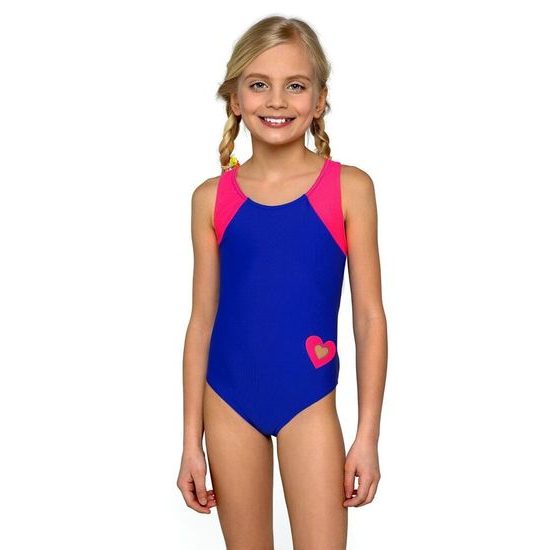 Dívčí jednodílné plavky Eliška modrorůžové