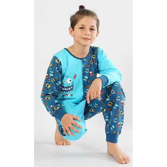 Dětský overal Monster - tyrkysová