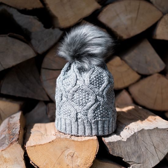 Sada zimní čepice a šály růžová