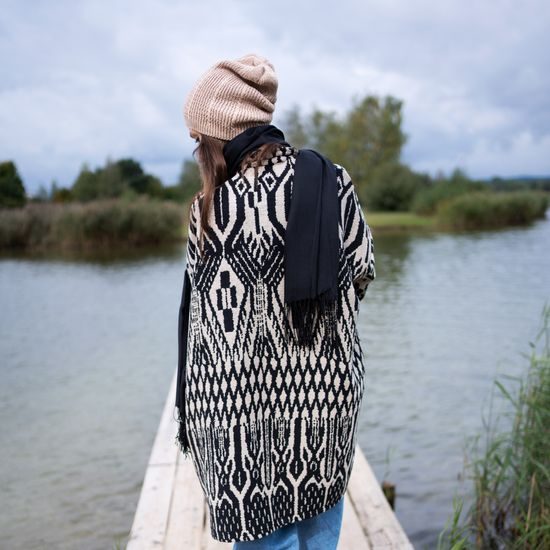 Jemný šál oranžový